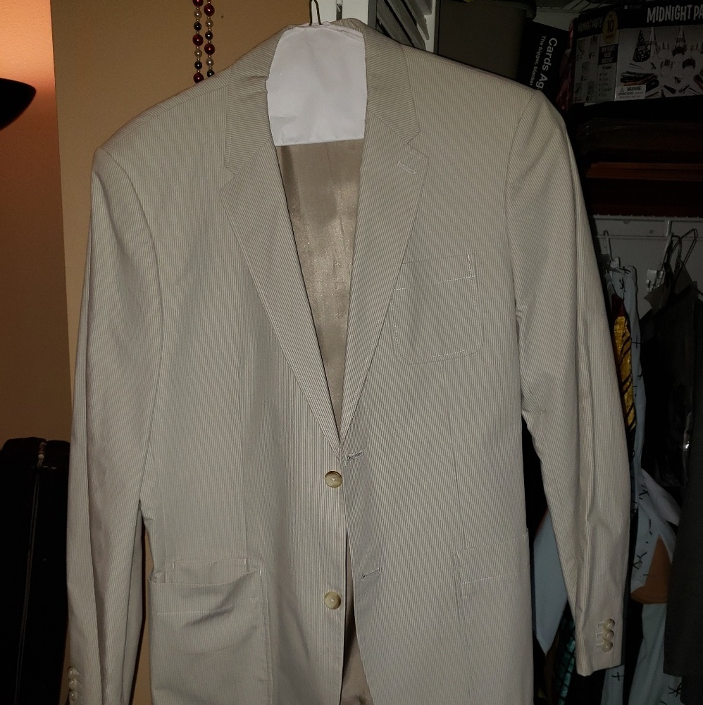 Vintage Cream Perry Ellis Sports Coat